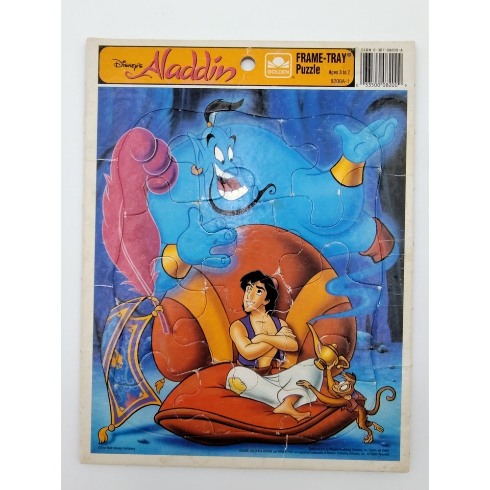 ALADDIN Walt Disney's PUZZLE VTG Golden Kids Collect Rare SEE B59.1ES1138